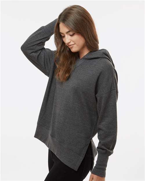Charcoal Women&#39;s French Terry Hooded Sweatshirt - W23720