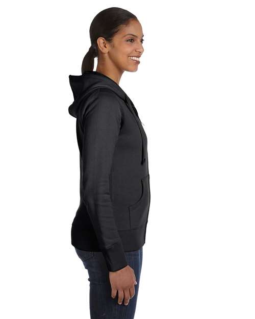 Charcoal Women&#39;s Full-Zip Hooded Sweatshirt - ec4501