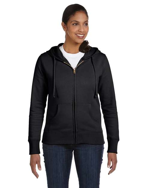 Charcoal Women's Full-Zip Hooded Sweatshirt - EC4501