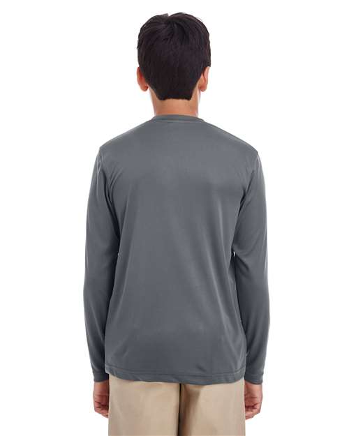 Charcoal Youth Cool & Dry Performance Long Sleeve Top - 8622Y