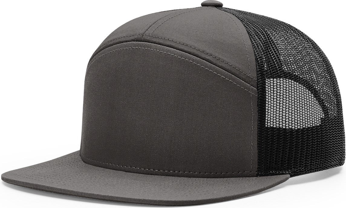 Charcoal/Black 7 Panel Trucker