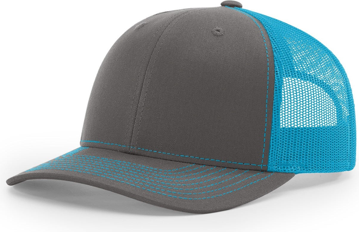 Charcoal/Neon Blue Trucker