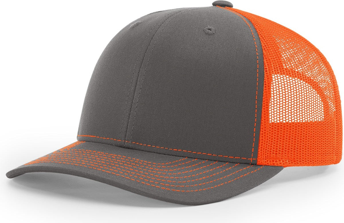 Charcoal/Neon Orange Trucker