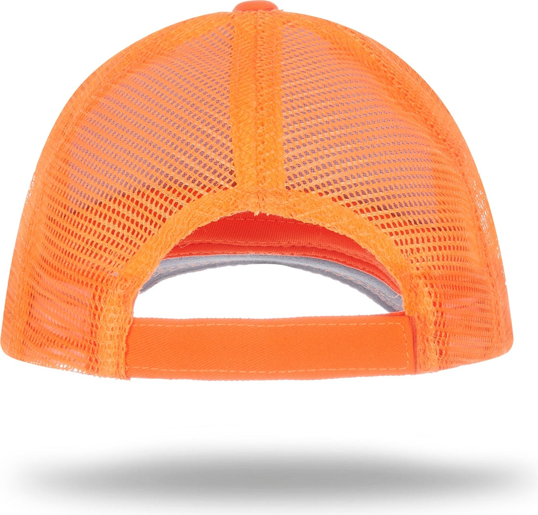 Charcoal/Neonorange 5 Panel Washed Twill/Soft Mesh