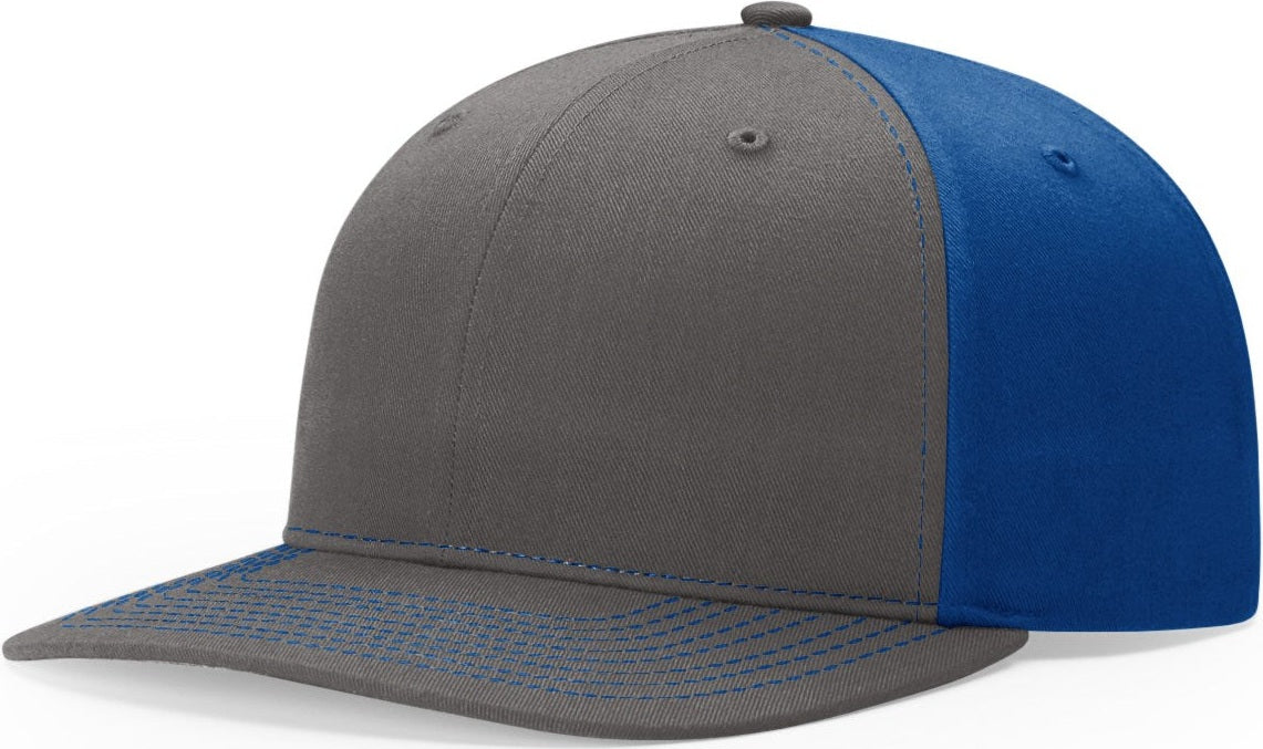 Charcoal/Royal Solid Twill Trucker