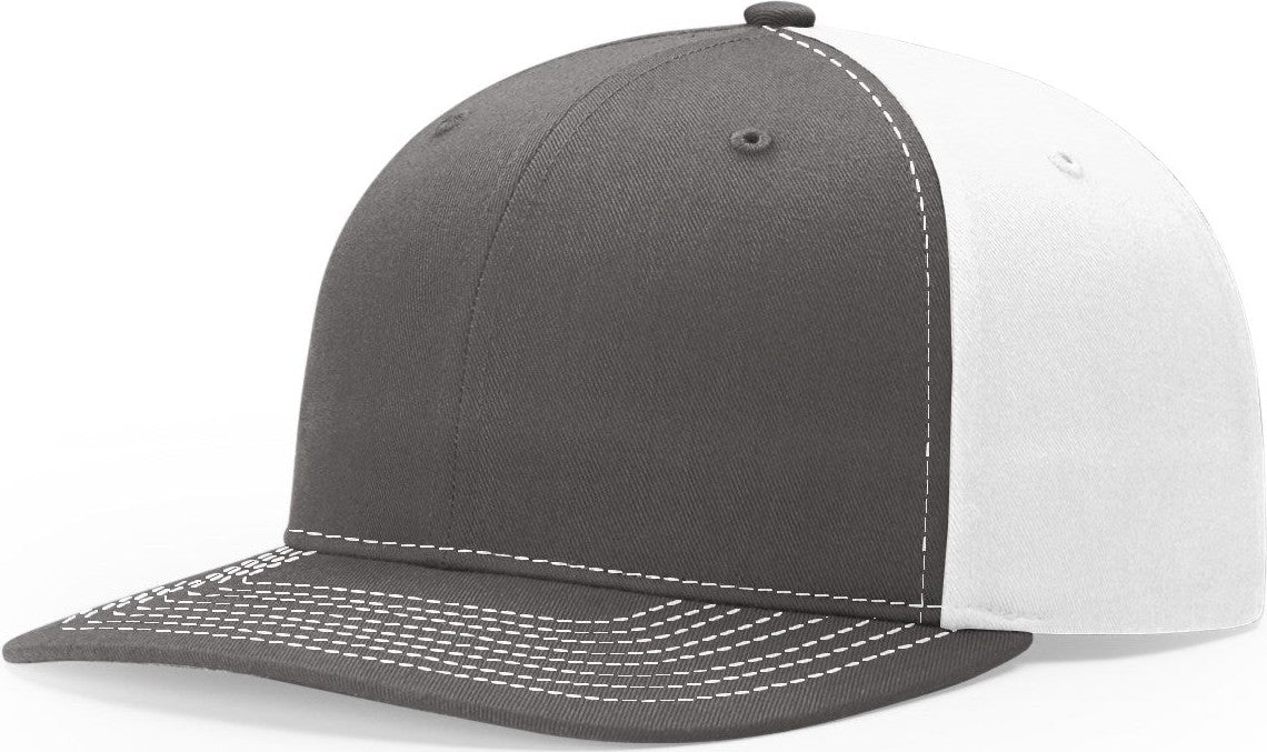 Charcoal/White Solid Twill Trucker