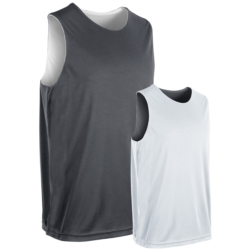 CHARCOAL,WHITE Vision Reversible Basketball Jersey