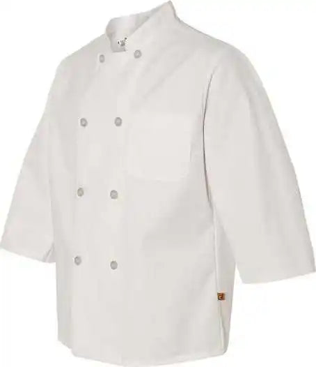 Chef Designs 0402 Three-quarter Sleeve Coat - White