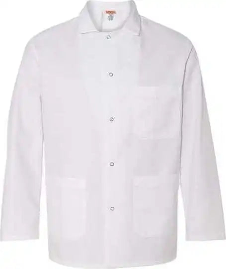 Chef Designs 0406 Gripper Front Short Butcher Coat - White