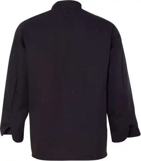Chef Designs 0425 Ten Pearl Button Black Coat