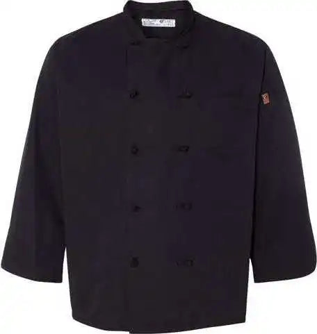 Chef Designs 0427 Black Knot Button Coat