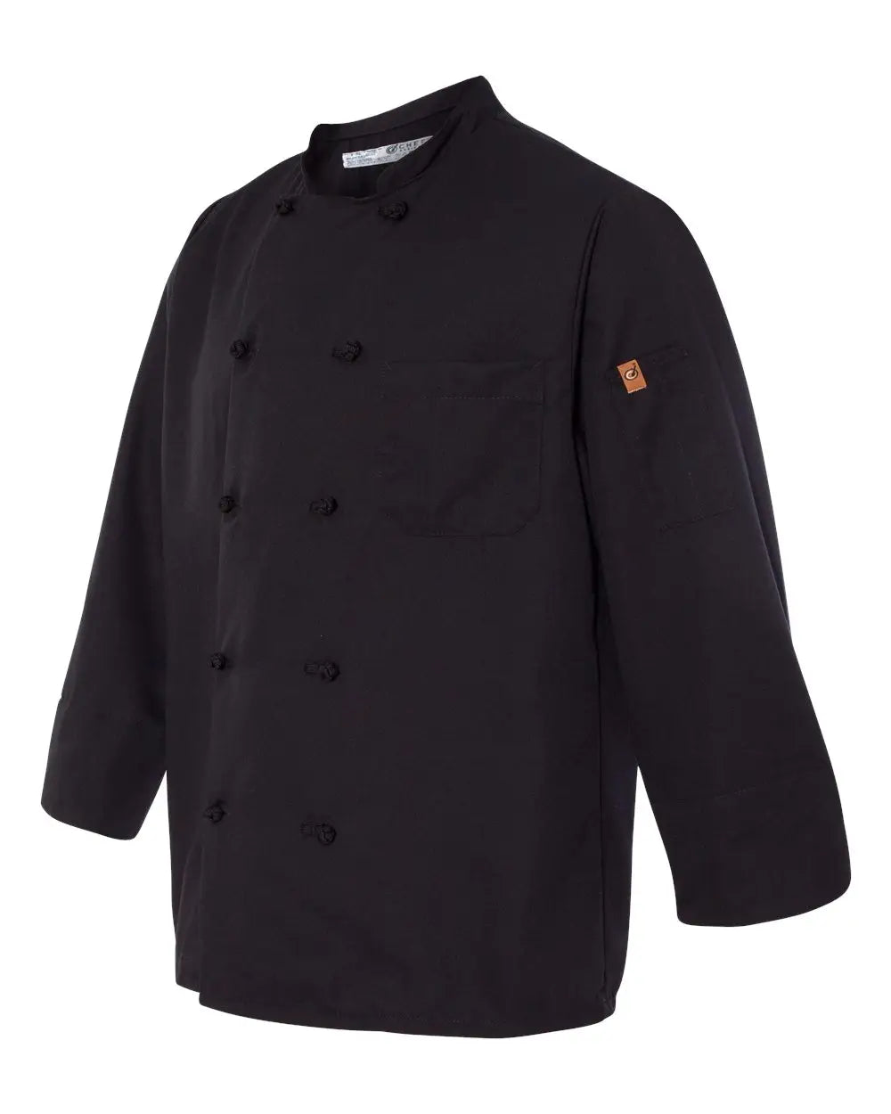 Chef Designs 0427 Black Knot Button Coat - Xs
