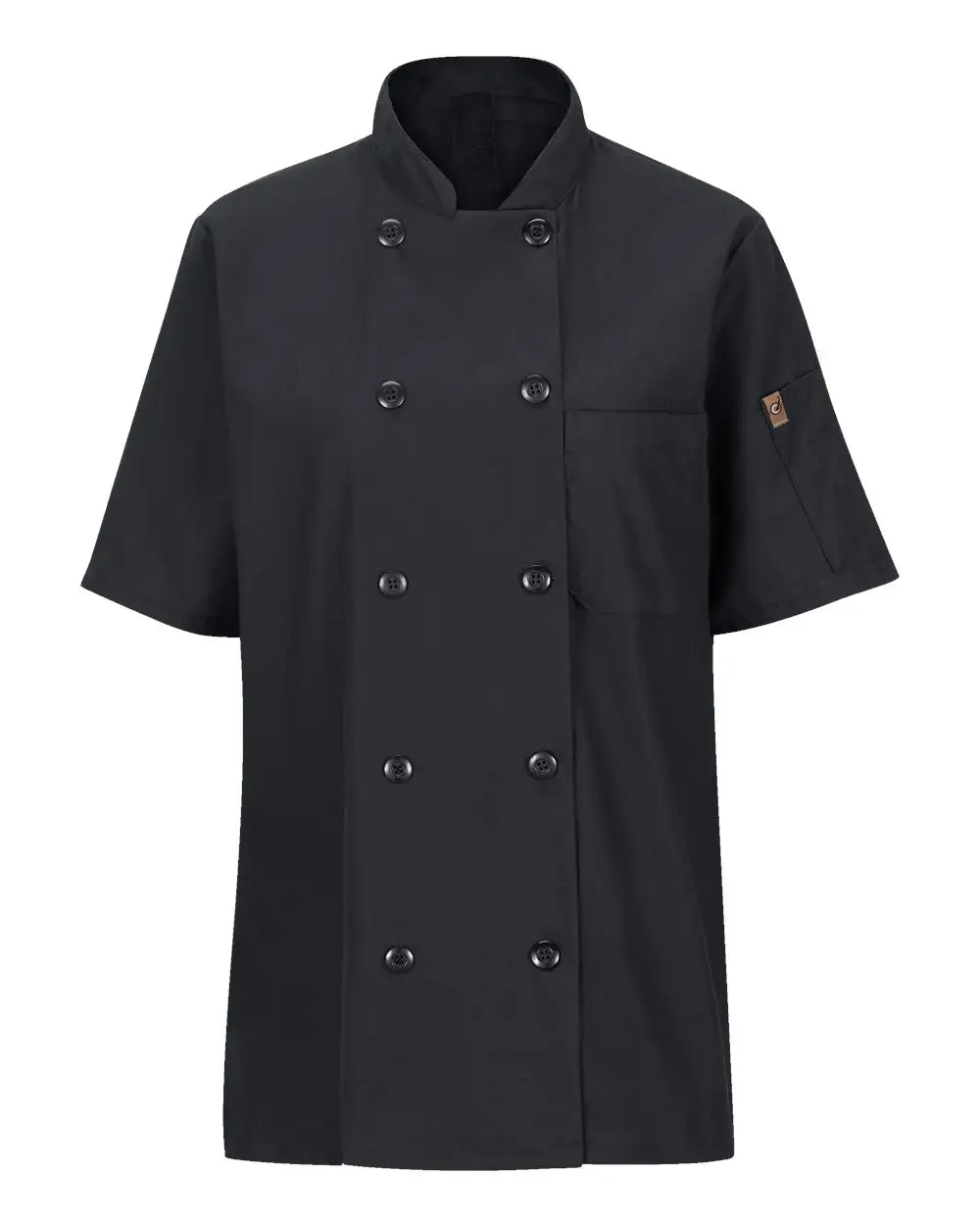 Chef Designs 045x Women’s Mimix™ Short Sleeve Coat with Oilblok - Black - Xs