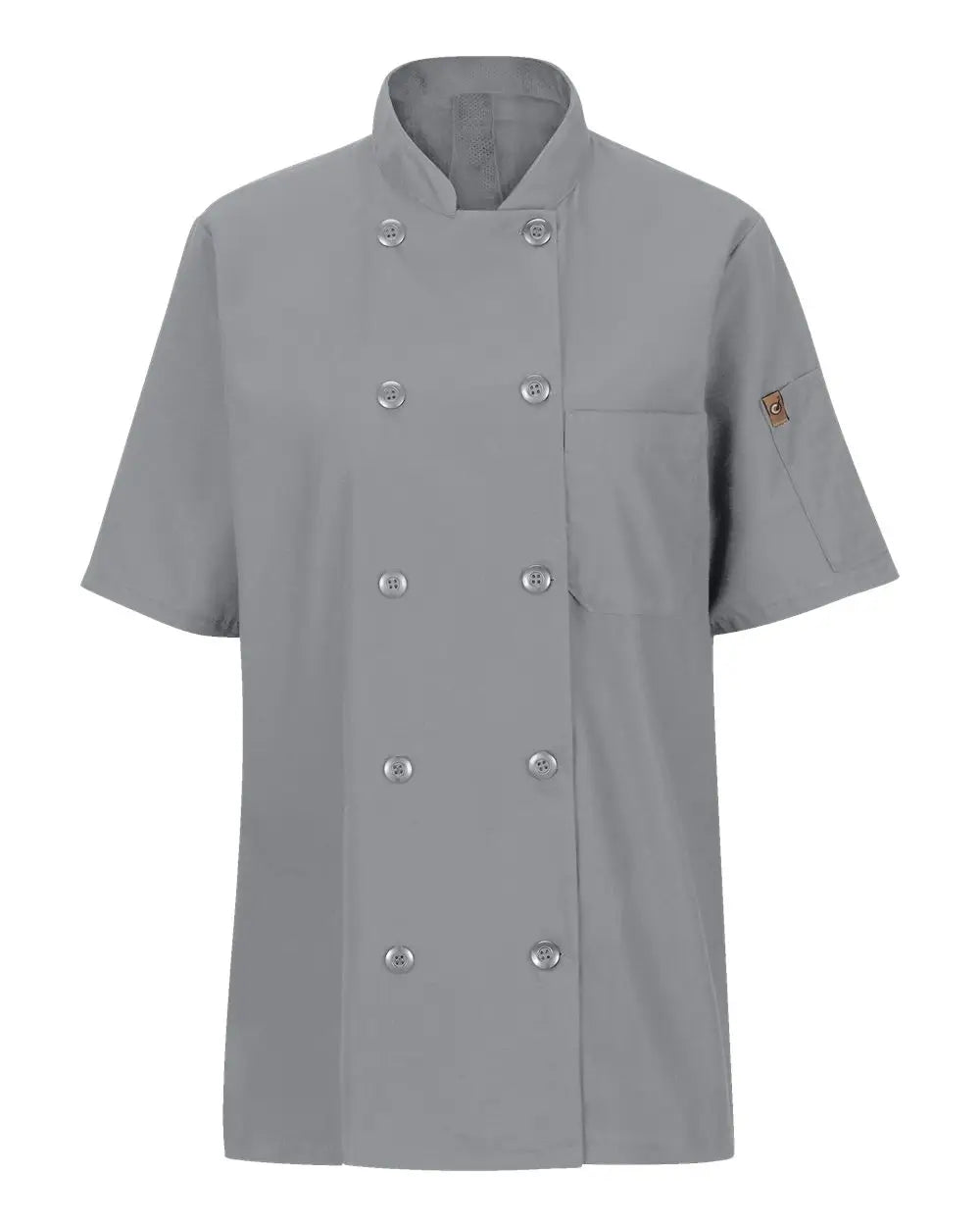 Chef Designs 045x Women’s Mimixâ„¢ Short Sleeve Coat with Oilblok - Grey
