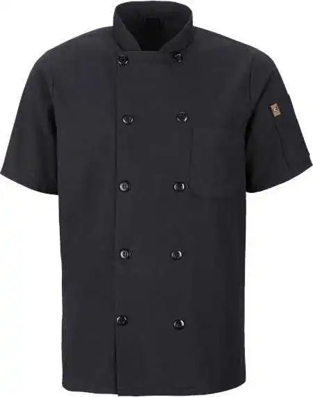 Chef Designs 046x Mimix Short Sleeve Coat with Oilblok - Black