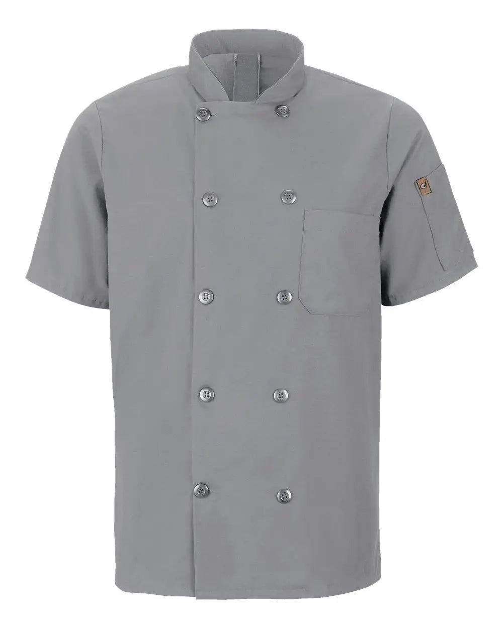 Chef Designs 046x Mimix™ Short Sleeve Coat with Oilblok - Grey - Gray / s
