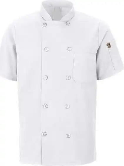 Chef Designs 046x Mimix Short Sleeve Coat with Oilblok - White