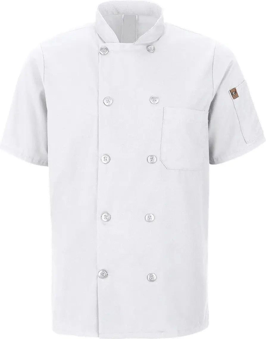Chef Designs 046x Mimixâ„¢ Short Sleeve Coat with Oilblok - White
