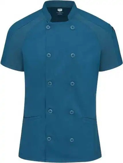 Chef Designs 051w Women’s Airflow Raglan Coat - Teal Mesh