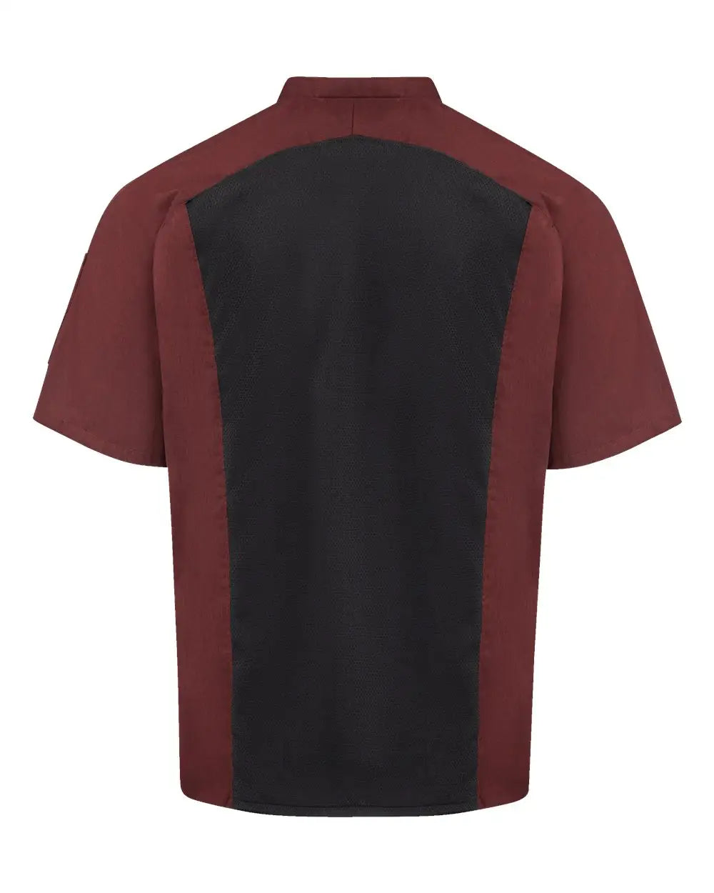 Chef Designs 052m Airflow Raglan Coat - Merlot Heather Black Mesh - Maroon / s