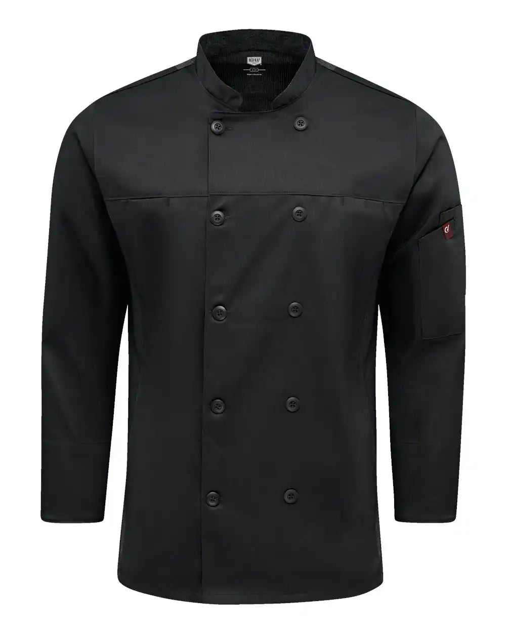 Chef Designs 054m Deluxe Airflow Coat - Black - s