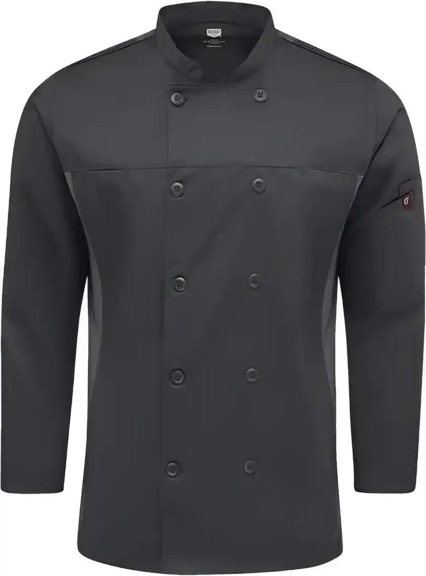Chef Designs 054m Deluxe Airflow Coat Charcoal
