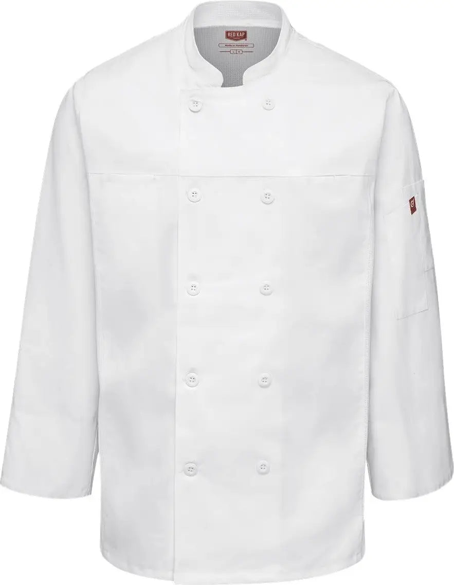 Chef Designs 054m Deluxe Airflow Coat - White