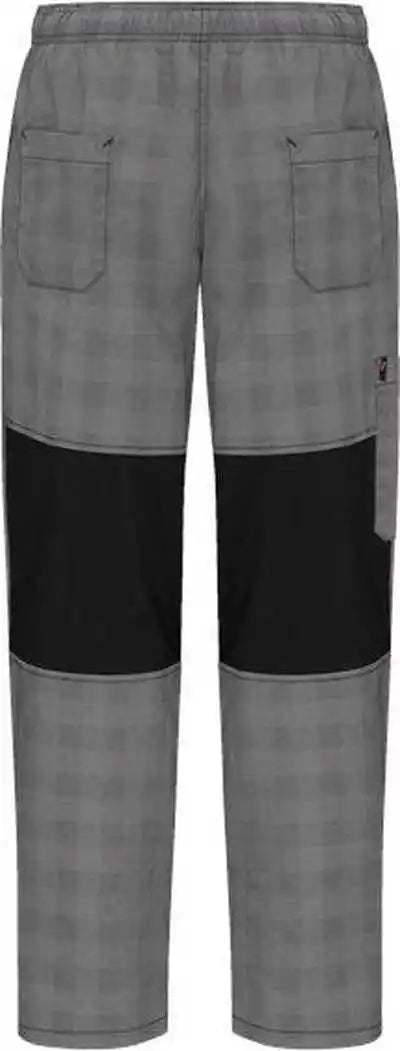 Chef Designs 0p2m Airflow Pants with Back Panels - Gray Black Plaid