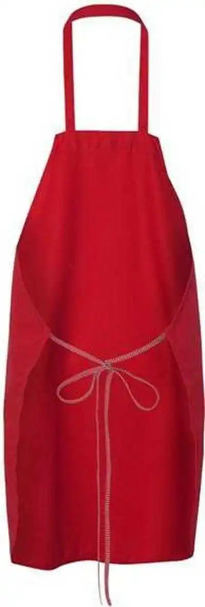 Chef Designs 1430 Bib Apron - Red - one Size Fits Most