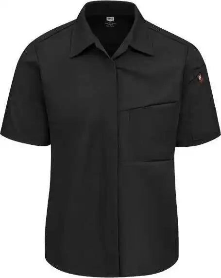 Chef Designs 501w Women’s Poplin Airflow Cook Shirt with Oilblok - Black