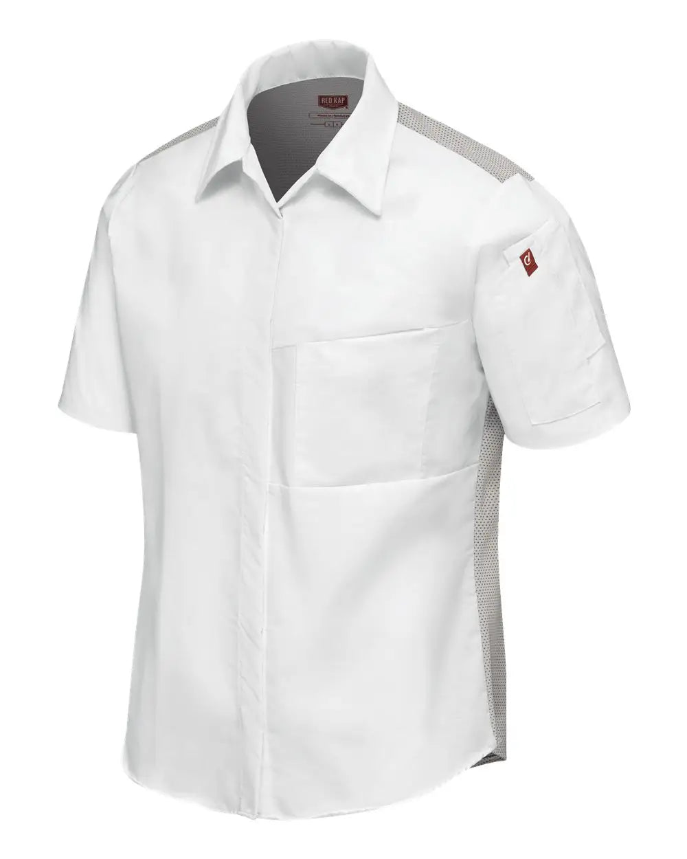 Chef Designs 501w Women’s Poplin Airflow Cook Shirt with Oilblok - White Grey