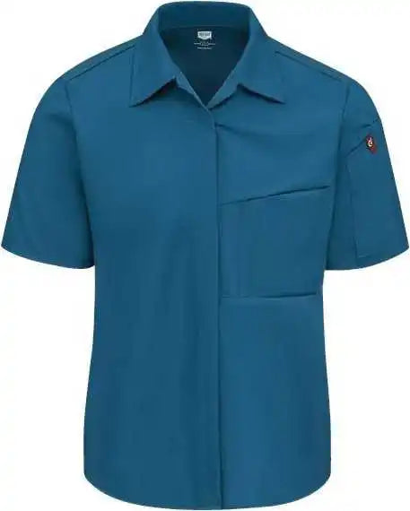 Chef Designs 501w Women’s Poplin Airflow Cook Shirt with Oilblok - Teal