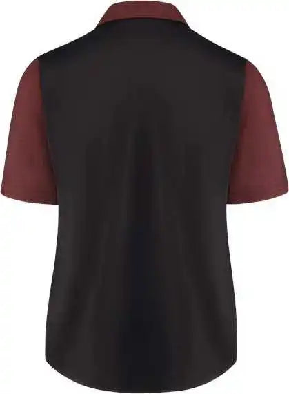 Chef Designs 501w Women’s Poplin Airflow Cook Shirt with Oilblok Merlot Heather Black