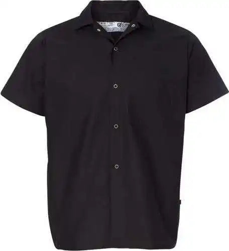 Chef Designs 5020 Poplin Cook Shirt with Gripper Closures - Black