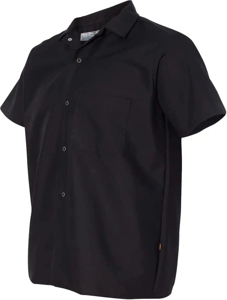 Chef Designs 5020c Poplin Cook Shirt with Gripper Closures - 5020 - Black - s