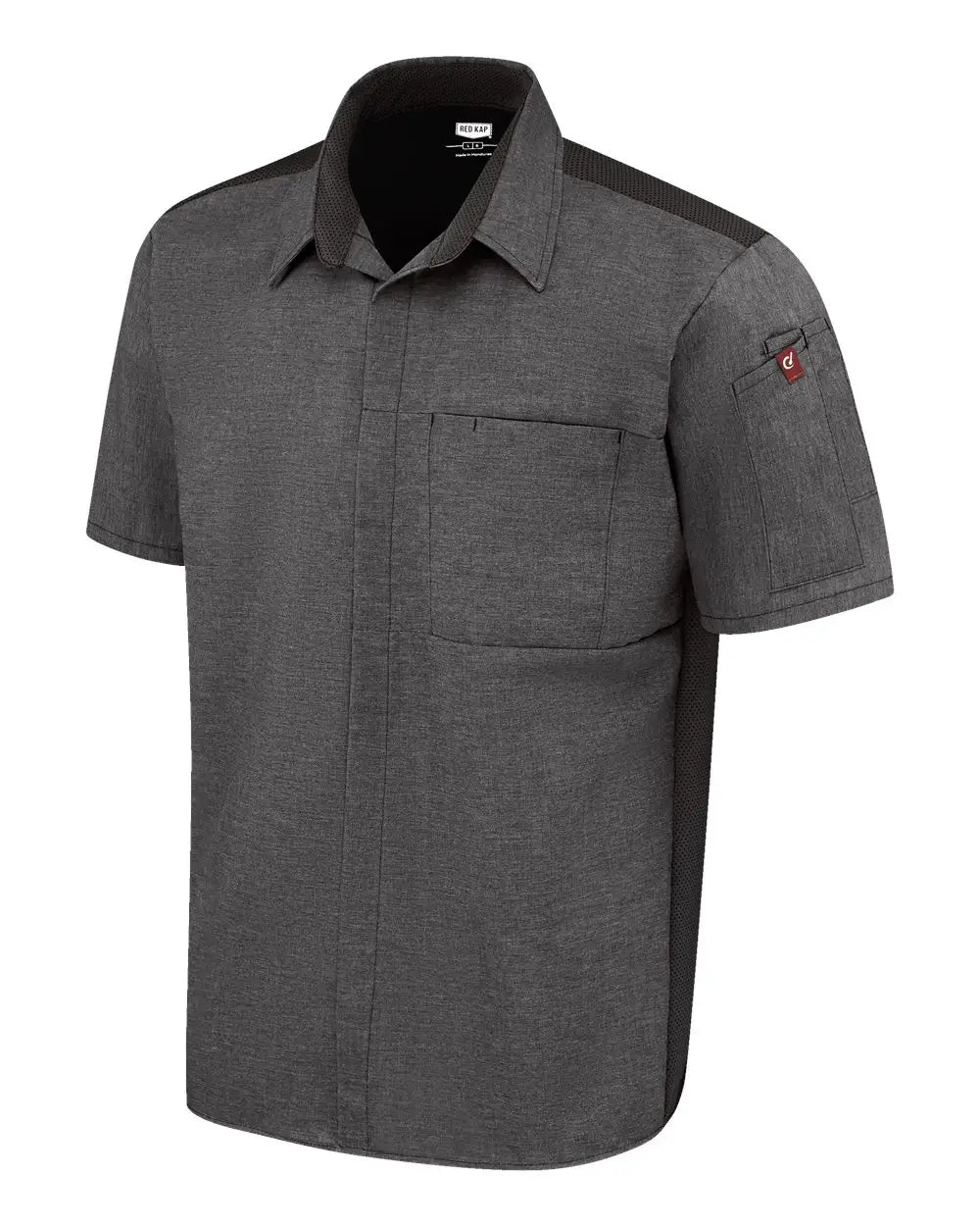 Chef Designs 502m Poplin Airflow Cook Shirt with Oilblok - Charcoal Black