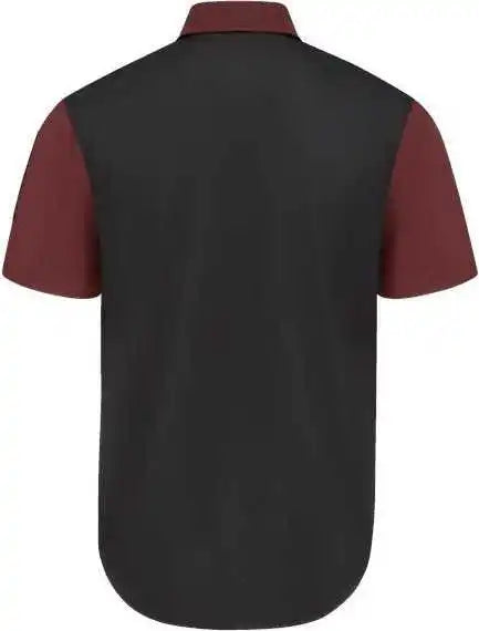 Chef Designs 502m Poplin Airflow Cook Shirt with Oilblok - Merlot Heather Black