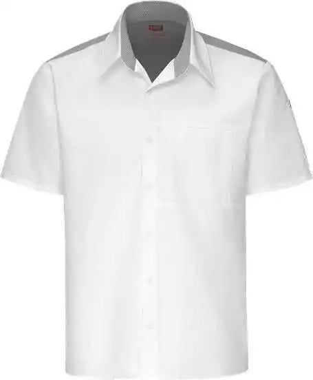 Chef Designs 502m Poplin Airflow Cook Shirt with Oilblok - White Gray
