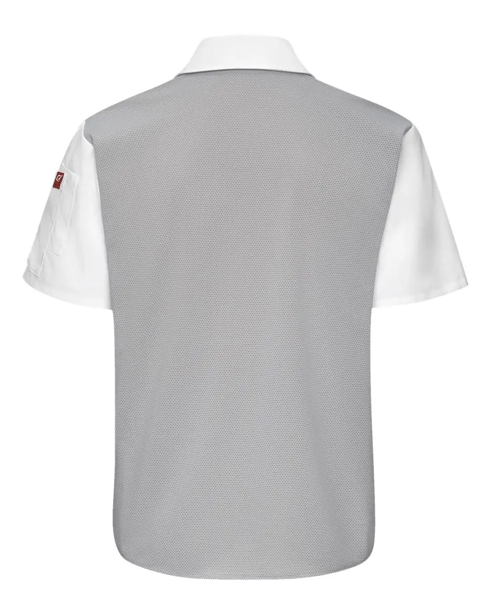 Chef Designs 502m Poplin Airflow Cook Shirt with Oilblok - White Grey