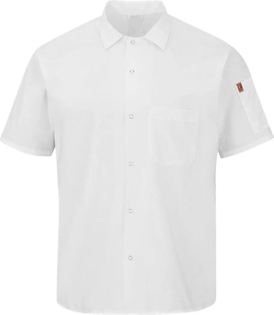 Chef Designs 502x Mimixâ„¢ Short Sleeve Cook Shirt with Oilblok - White