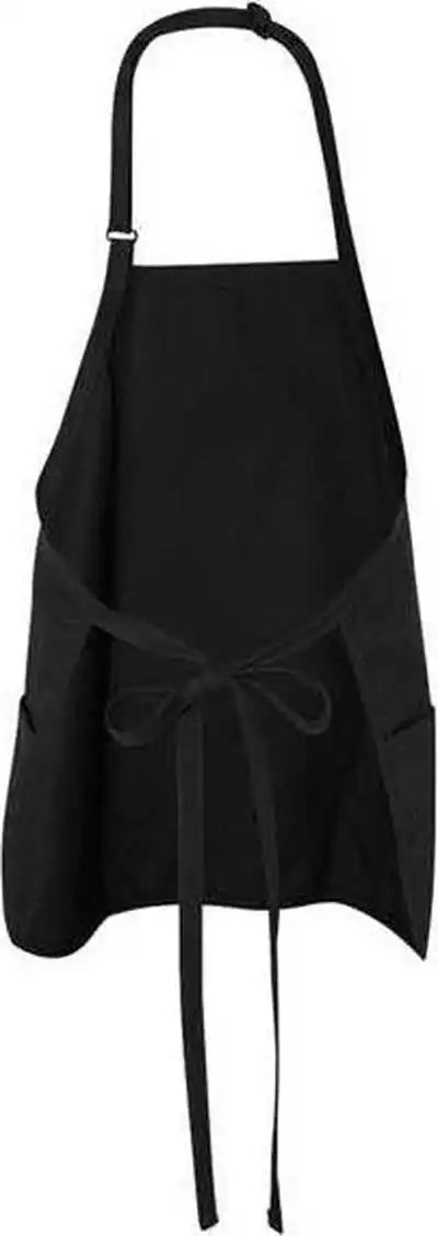 Chef Designs Tt32 Short Premium Bib Apron - Black - one Size Fits Most