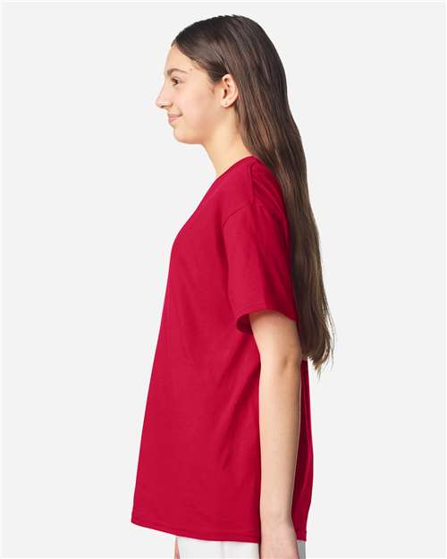 Cherry Red Light Cotton Youth T-Shirt - 3000B