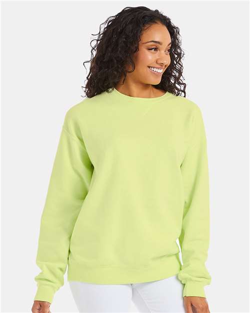 Chic Lime Garment-Dyed Crewneck Sweatshirt - GDH400