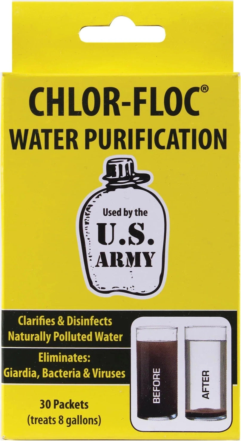 Chlor Floc Military Water Purification Powder Packets