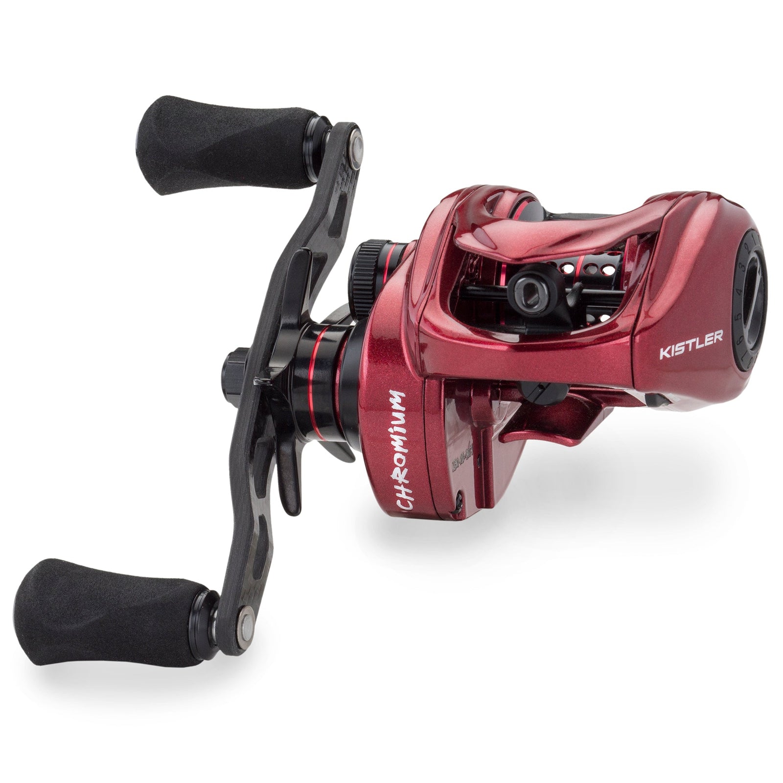 Chromium Casting Fishing Reel - Red / Left / Size: 200 | Gear: 7.3:1