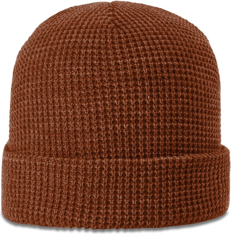 Cinnamon Mocha Waffle Knit Beanie with Cuff