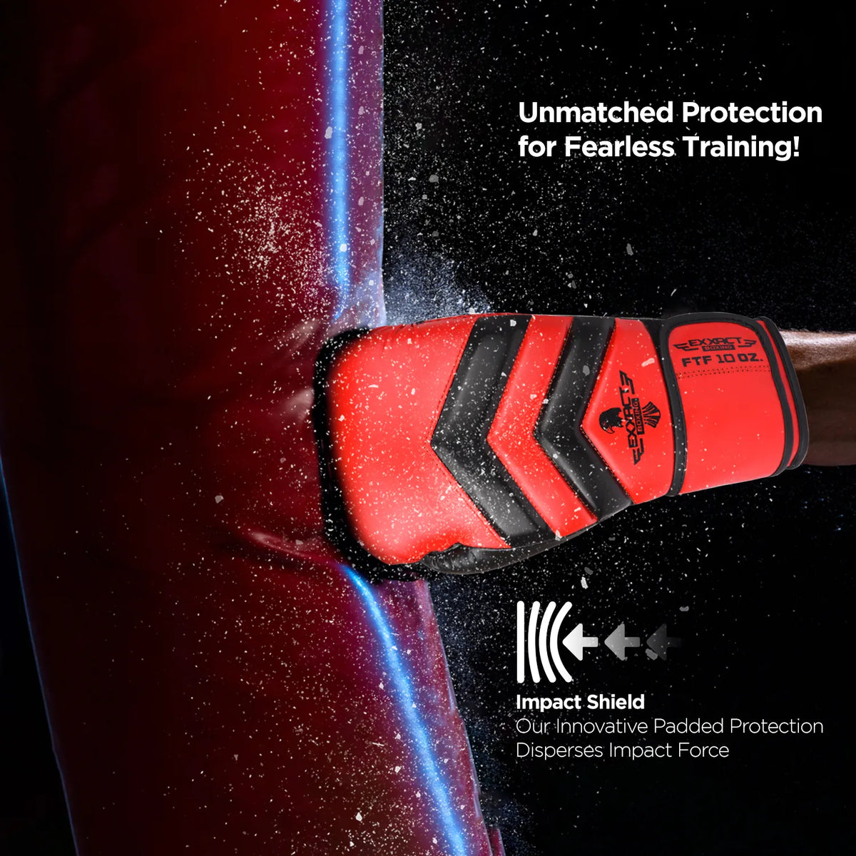 Clash Boxing Gloves for Men & Women (red/black)