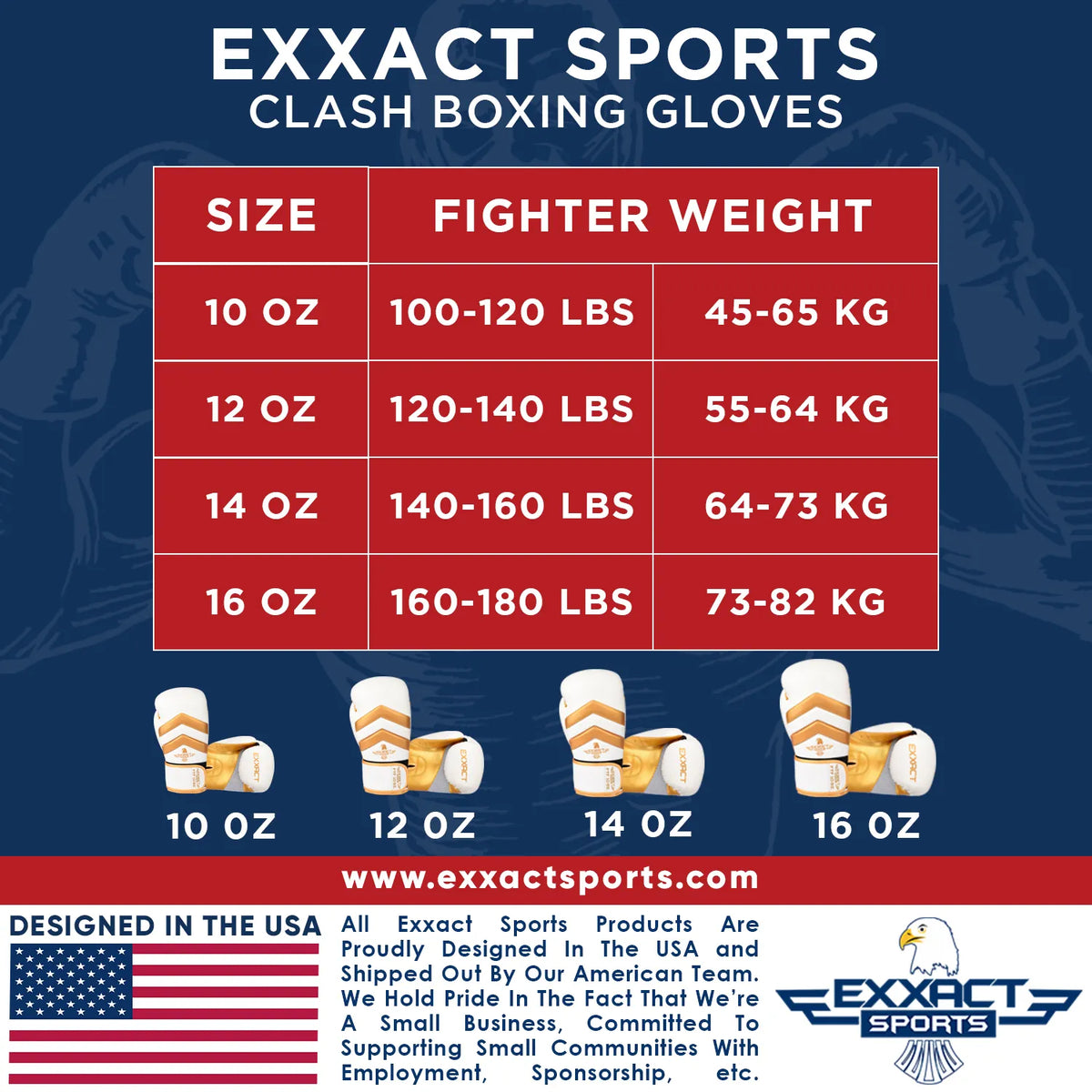 Clash Boxing Gloves for Men & Women (white/gold)