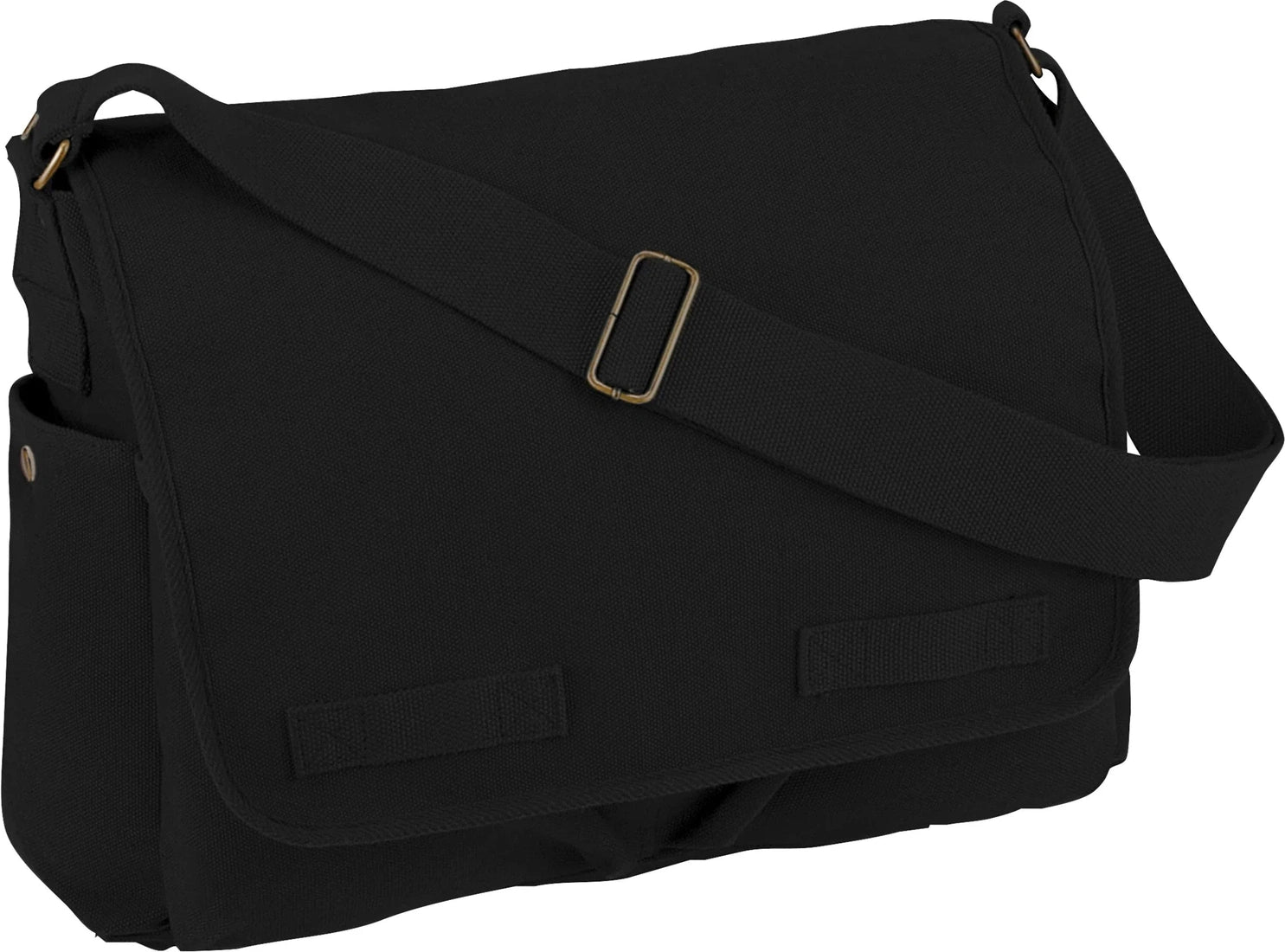 Classic Canvas Messenger Bag - Black