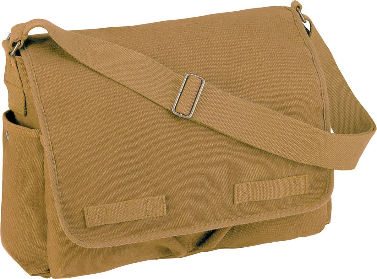Classic Canvas Messenger Bag - Coyote Brown